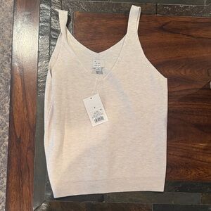 a new day Cream Ribbed V-Neck Tank Camisole
